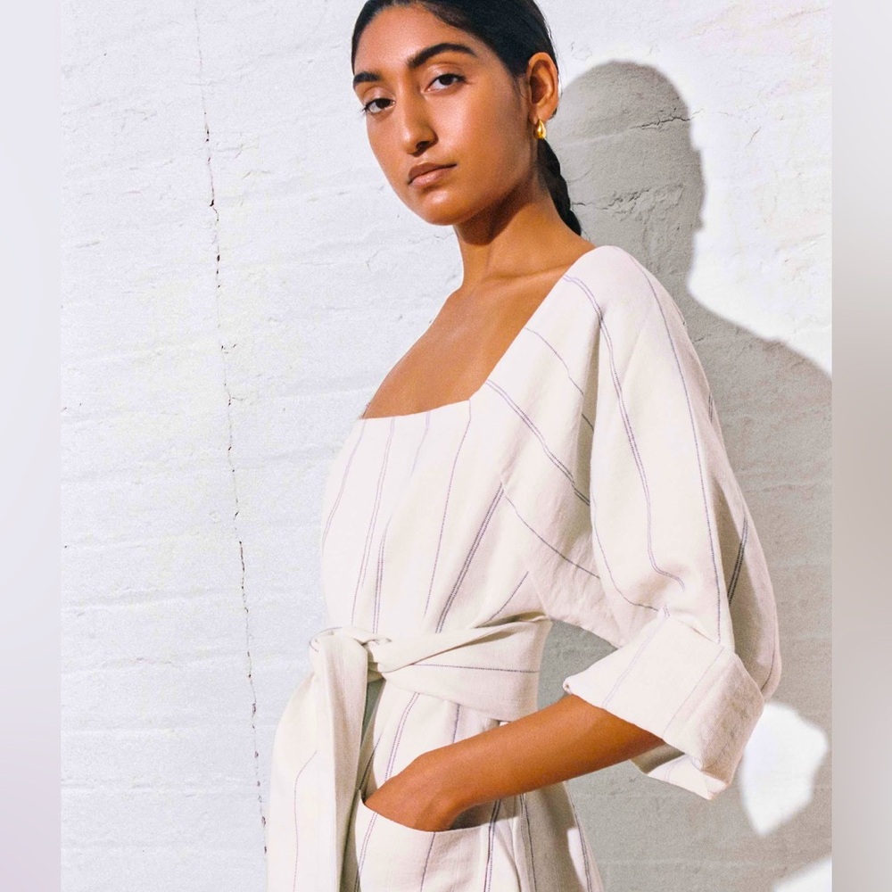 Mara Hoffman
Shay Belted Organic Cotton-Linen Maxi Dress X-Small BNWT